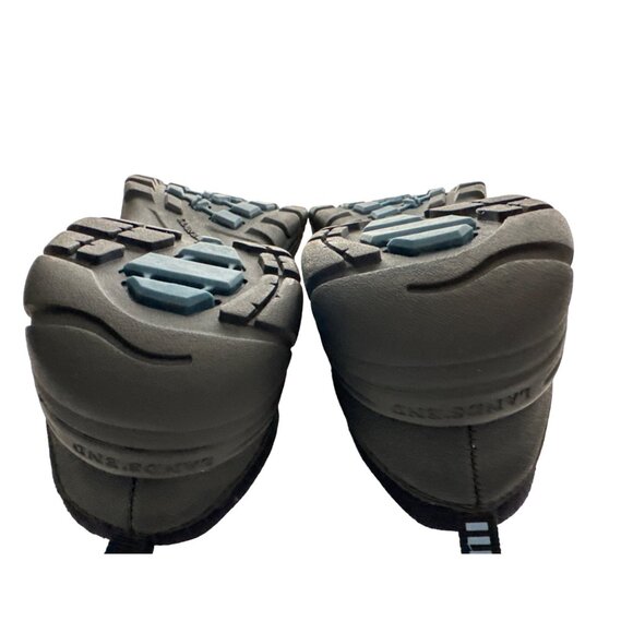 Land’s End Suede Mocs Navy Blue Slip On Shoes Embroidered Size 8.5 - Picture 8 of 9